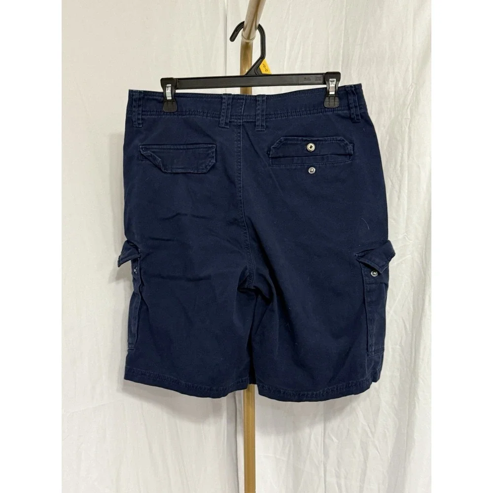 George Mens Blue At The Knee W/ Pockets Tech‎ Cargo Shorts Size 30